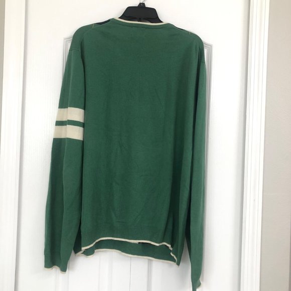 Brooks Brothers mens long sleeve crew neck wool blend argyle sweater green XL - Picture 3 of 4